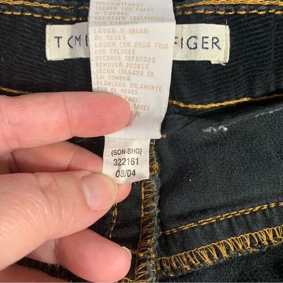 TOMMY HILFIGER Black Hipster Boot Corduroy Pants Women's 12 #772 - Picture 8 of 13